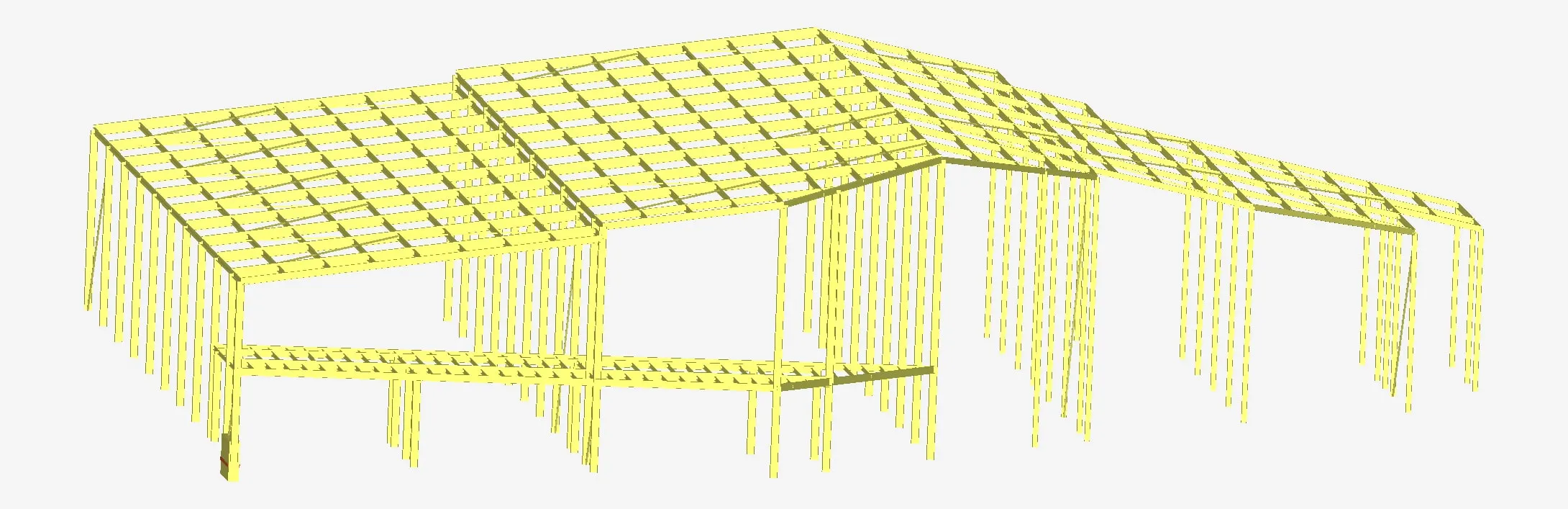 3D модел на стоманена халова конструкция